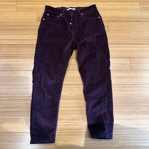 Levi  501 Button Fly plus corduroy Straight Leg Jeans Tibetan Red